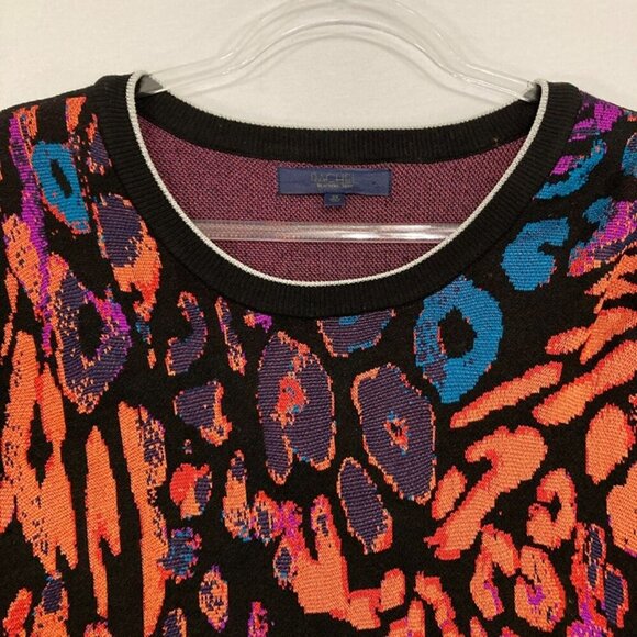 Rachel Rachel Roy size 3X Colorful Retro Artsy Stretch Knit Sweater Festival - Picture 3 of 9
